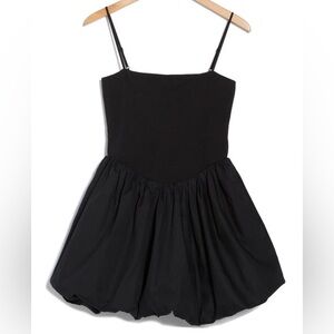 WAYF Bubble Black Spaghetti Strap Dress